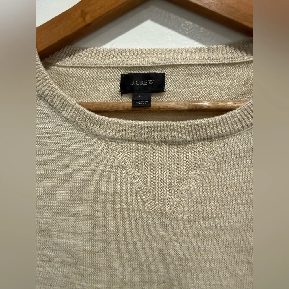 J. Crew Men's Beige Crewneck Sweater